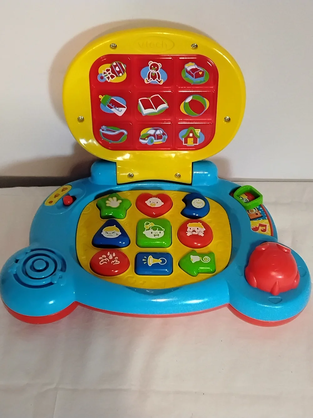 VTech Baby's Learning Laptop Shapes Colors Animal Sounds -tested WORKS